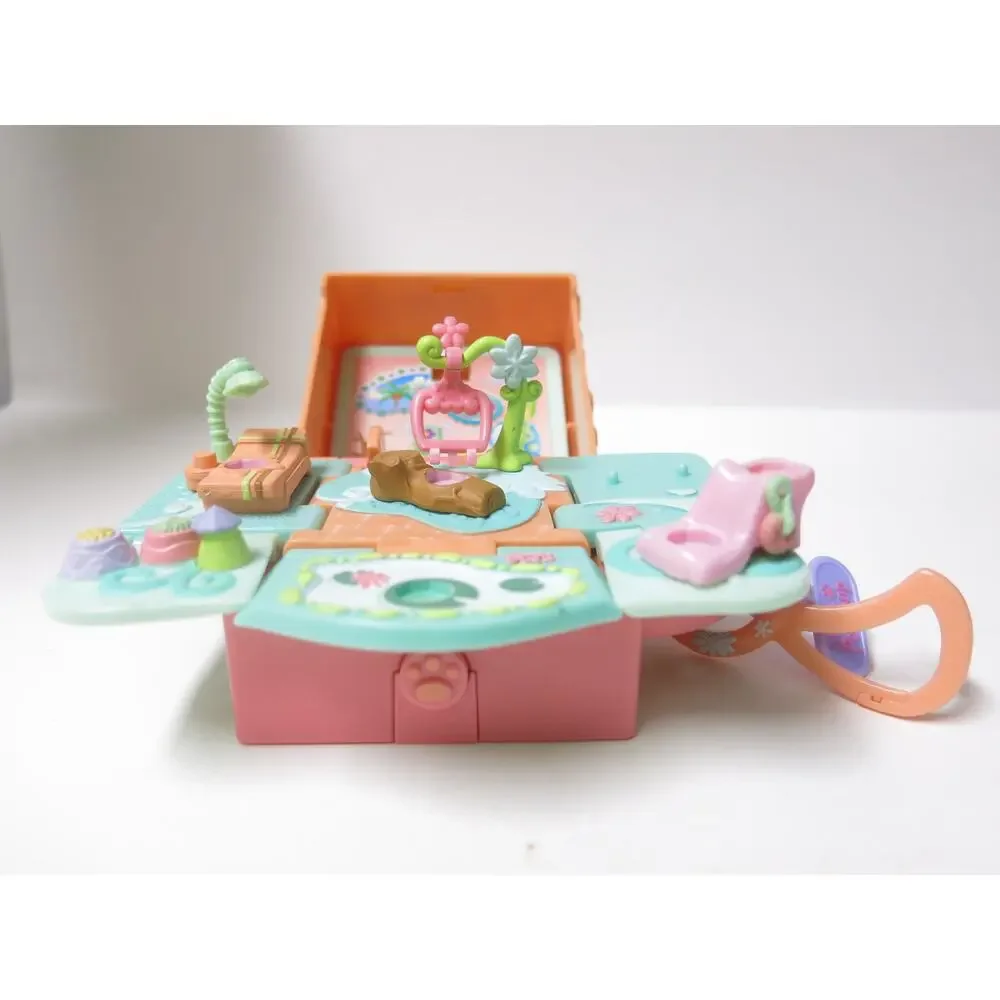 Littlest Pet Shop Pop Up Playset Reptiles Crab Frog Lizard Orange Pink 2006 Toy
